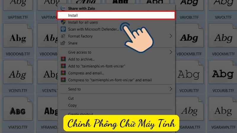 Chỉnh Phông Chữ Máy Tính